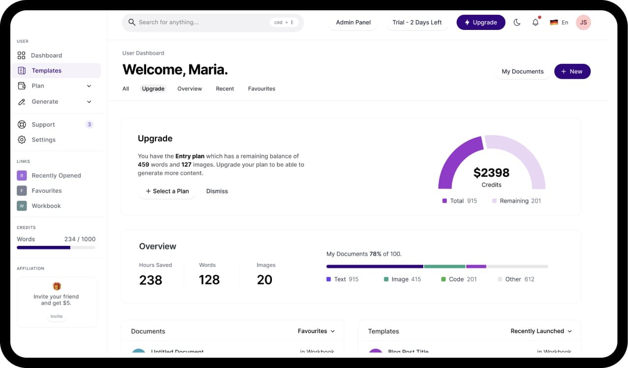 Image of Renas AI dashboard